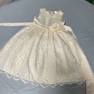 American Princess Cream Satin Dress Size 7